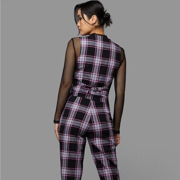 Black Friday Myrtle‎ Tartan Vest size 10 Purple NWT - Picture 3 of 7